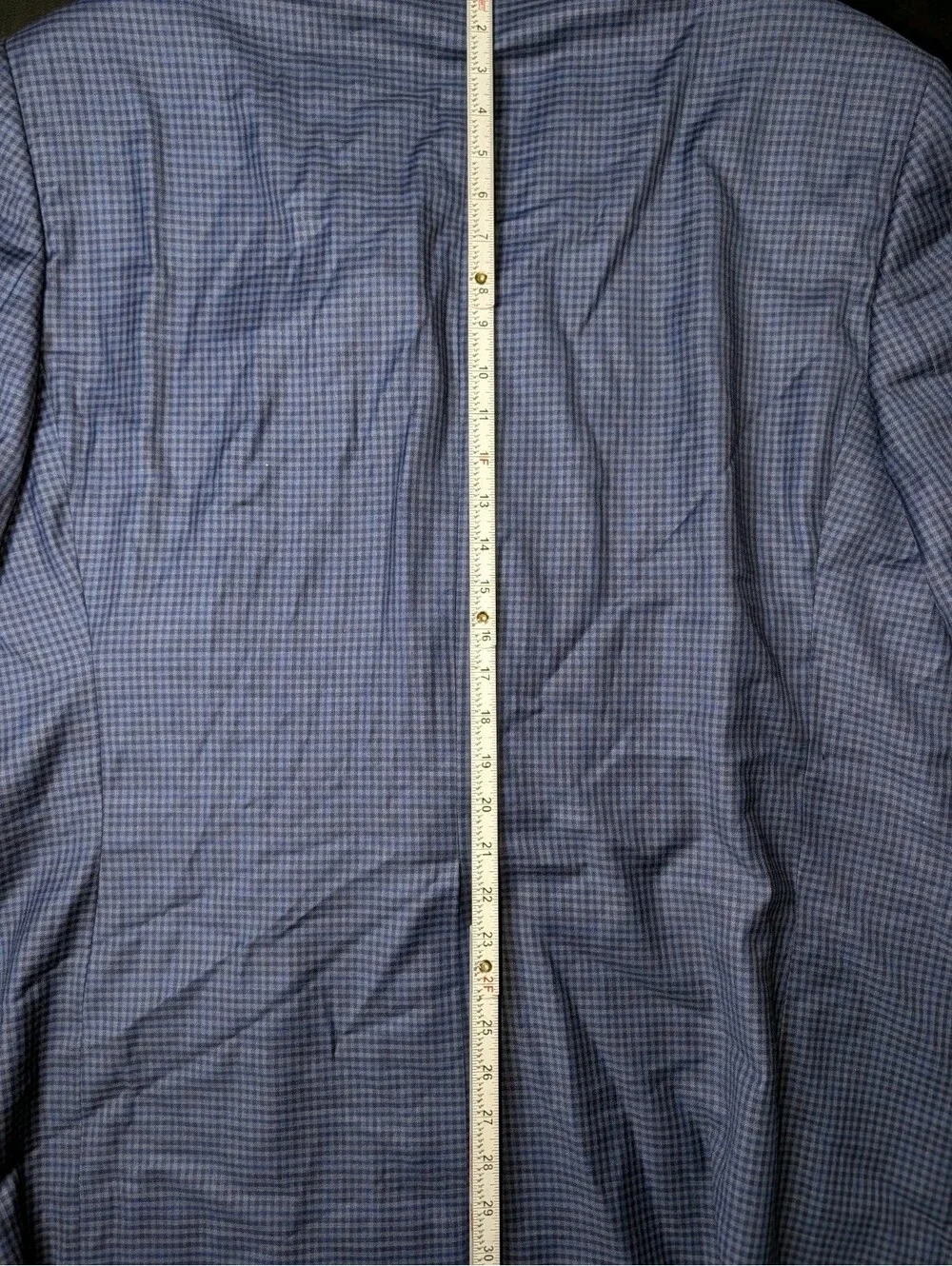 Cremieux Loro Piana Blazer Sport Coat Navy Blue Check Windowpane Wool 50R